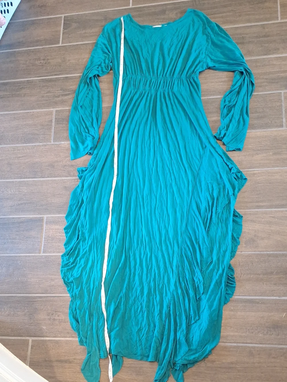 Free People FP Beach Witchy Open Sleeve Coastal Maxi Dress Teal Size Small